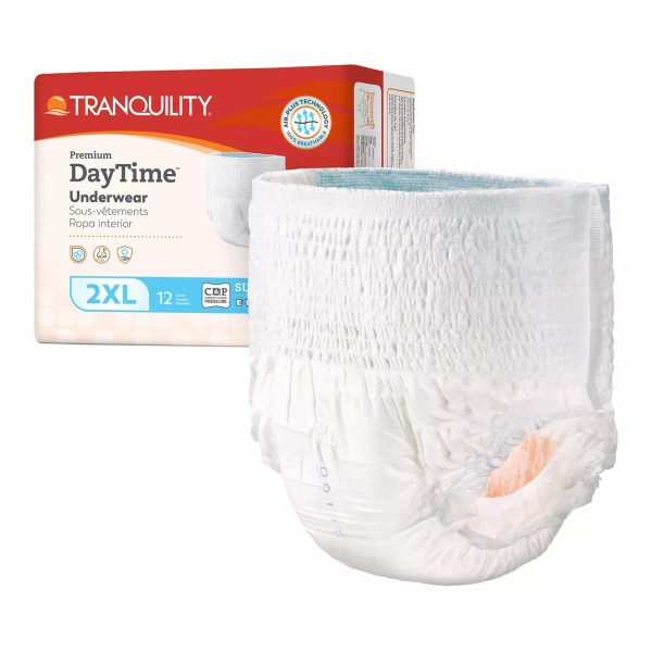 Tranquility Disposable Underwear 2X-Large Heavy 48 Ct