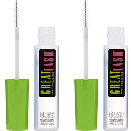 Maybelline New York Great Lash maquillaje de máscara lavable, negro más negro, 2 unidades, Transparente, 2 unidades                                   