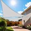 Artpuch Sun Shade Sail, 18'X18'X18' Light Grey Triangle, Curved Edged