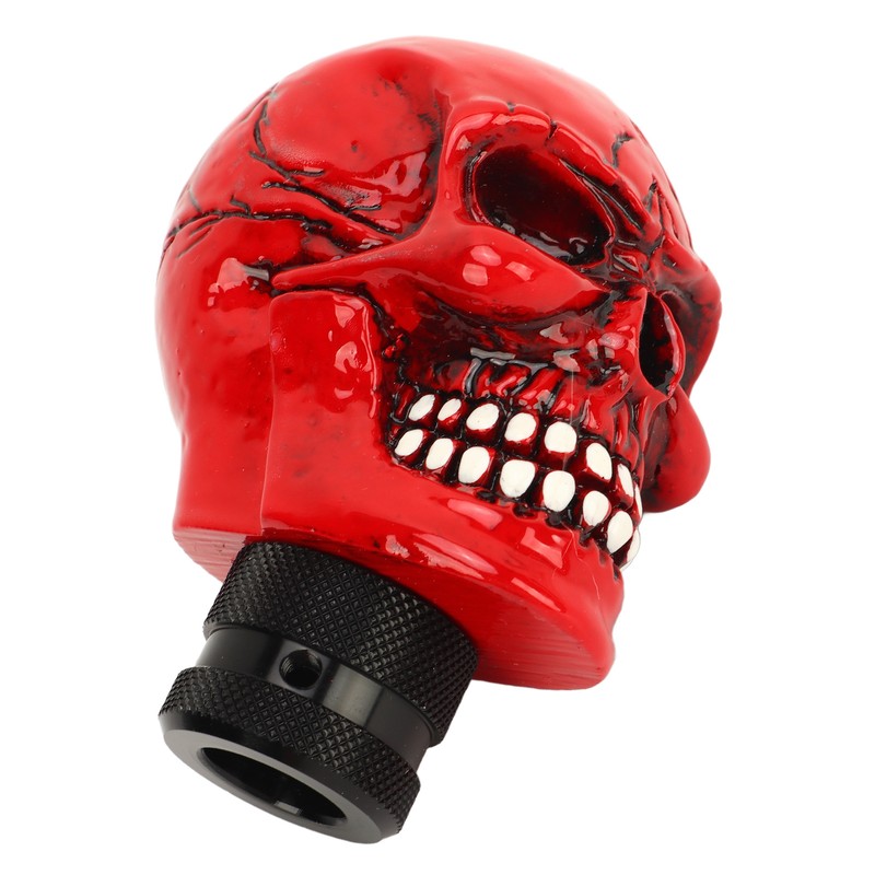 Skull Gear Shift Knob Red Universal Skull Head Resin Shift