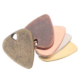 NOLITOY 5pcs Electric Guitar Pick Brass Guitar Pick Metal Guitar Pick Pendant White Guitar Pick Diy Guitar Picks Guitar Picks for Electric Guitar Bass Picks Puas Stainless Steel