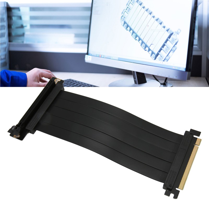 PCIE 3.0 16x Riser Cable High Speed Flexible 90 Degrees