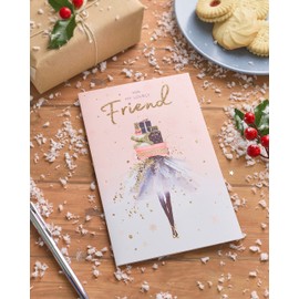 Special Friend Christmas Card, Christmas Card for Friend, Stylish Christmas Card, Christmas Card for Her, Friend Xmas Card