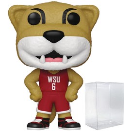 POP College Mascots - Butch T Cougar Funko Pop! Vinyl Figure (Bundled with Compatible Pop Box Protector Case), 3.75 inches