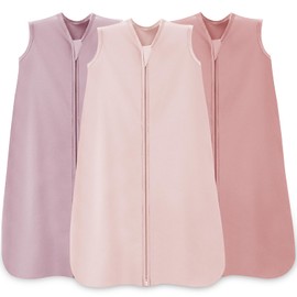 Wrrernsin Baby Sleep Sack 0-6 Months,100% Cotton TOG 0.5 Wearable Blanket for Newborn and Infant, 3 Pack 2-Way Zipper Lightweight Sleeping Bags for Toddler