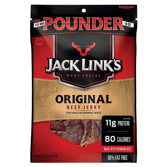 Jack Link's Meat Snacks Beef Jerky, Original, 16 Ounce (Pack of 1)