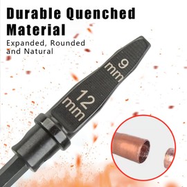 Uadme Pipe Expander Drill Bit, 5Pcs Copper Tube Hex Shank Swaging Tool Set HVAC Repairing Set, Air Conditioner Copper Pipe Swage Tubing Rotary Tool with Size 6/8/9/10/12/16/19/22mm Bits