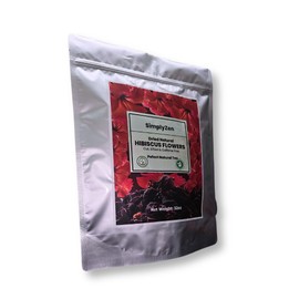 SimplyZen Natural Nigerian Dried Hibiscus Flowers, Flor de Jamaica – Premium Quality, Non-GMO, 100% Natural | Whole Flowers and Petals, Perfect for Tea, Cooking, and Skincare (32oz)