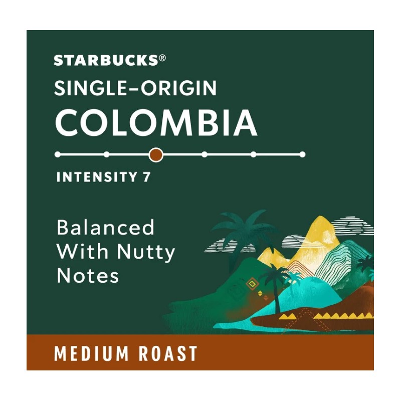 Starbucks by Nespresso Original Line Single-Origin Colombia Medium Roast Coff...