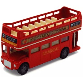 MOTORMAX 5 inch London Sightseeing Open Top Double Decker Tour Bus Scale Diecast Model