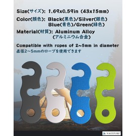 Flexible Metal Fittings, 10 Pieces, Aluminum Alloy Rope Tensioner, Camping Tent Guy Line Cord Adjuster, Camping Gear, For Hiking, Backpacks, Ultralight Tent Stakes Guy Line Tensioner Tent Cord (10