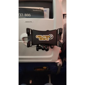 Obliter8 "Blue Steel" Multi-Attachment Smartphone/Tablet/Pad/Switch gaming system Travel Mount for In-Flight Airplane, Car Visor/Vent, Desktop, Traveling 360 degree rotation Ultra Durable and Secure