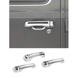 Savadicar 3-Piece Chrome Door Handle Cover Trim Kit for Jeep Wrangler JL JLU 4xe & Gladiator JT 2018-Present – Exterior Handle Cap Accent Accessories