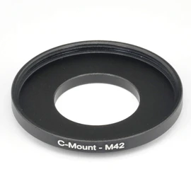 Metal C Mount to M42 Male to Female C Mount 25mm to 42mm C Mount -M42 Step-Up Coupling Ring Adapter for Lens Filter Telescope