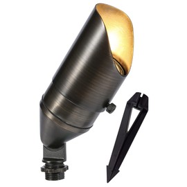 LED Spot Lights Outdoor Landscape Lighting 118 - Solid Brass Spotlight LED Yard Lights Security Landscape Lights for Beautiful Bright Long Lasting Home Garden Area Deck Lighting (No Bulb)