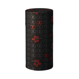 Noguchi Kumataro Tea Garden, Tea Canister, Large Capacity, 7.1 oz (200 g), Japanese Paper Sticker, Inner Lid, Inden (Gourd) Pattern, Black, Made in Japan, Fashionable