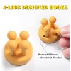 Defrko Silicone Toothbrush Holders - 6 Pcs Razor Hooks Adhesive