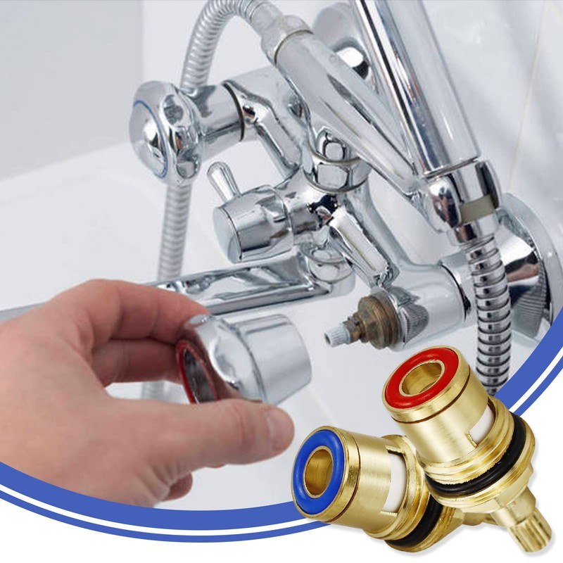 2 Sets Replacement Bathroom,Tap Indices Hot and Cold Inserts, Kitchen