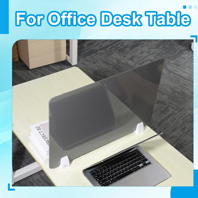 PATIKIL 40x60cm Desk Divider, 4 Sets Desk Privacy Panel Acrylic