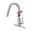 KPW Kitchen Faucet with Pull-Down Sprayer, Brushed Nickel, High-Arc Single