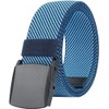 LionVII Elastic Belt for Men Women Canvas with Plastic Buckle