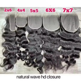 Small Knot hd Lace Closure 2X6 4X4 5X5 6X6 7X7 8x8 9X6 Raw Hair Bundles Cambodian Raw Hair Unprocessed 13x4 13x6 hd Lace Frontalstyle: natual wave, color: HD lace 5x5, Stretched Length: 12 inches