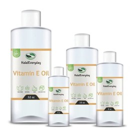 HalalEveryDay Vitamin E Oil 100% Pure & All Natural 4 oz | Premium Quality | Antioxidant Gluten Free | Full Spectrum | Smooth Moisturizing Face Oil