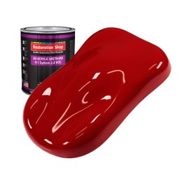 Restoration Shop - Victory Red Acrylic Urethane Auto Paint - Quart Paint Color Only - Professional Single Stage High Gloss Automotive, Car, Truck Coating, 2.8 VOC