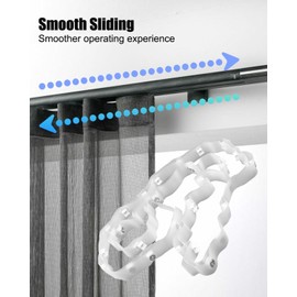 Qnbes 2 Pack RV Curtain Glide Tape, 72 Inch Long 1/2 Inch Wide Clear Curtain Slide Tape Fit for Ceiling or Wall Mounted Curtain Tracks A201 or A202 Replace A115