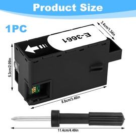 T3661 Maintenance Box, Compatible with E-3661 Replacement for Epson Expression Premium XP-6000 XP-6001 XP-6005 XP-6100 XP-6105 Expression Photo XP-8500 XP-8600 XP-8605 XP-970 XP-15000 XP-15010 X