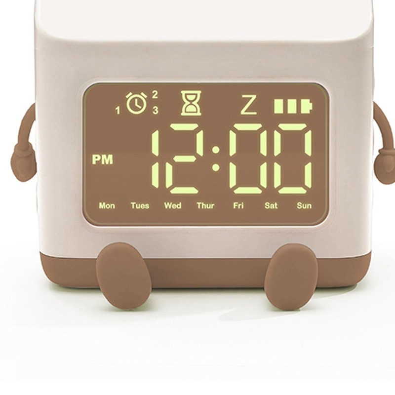 Cartoon Fun Milk Box Alarm Clock for Students, Digital Countdown