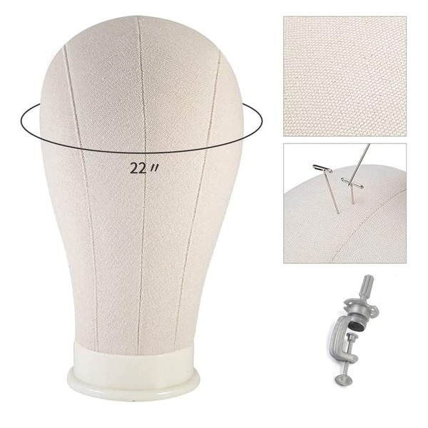 Neverland Beauty Mannequin Head, Canvas, Faceless Head, Stylish, Display, Cut
