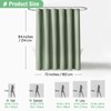 Dynamene Extra Long Shower Curtain,84 Inch Long Waffle Weave Weighted