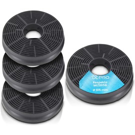 DL-pro Filter, Carbon, 4 x Set for Respekta MIZ0058, PKM CF130, Candy 49040890, 35602288 Cooker Hood