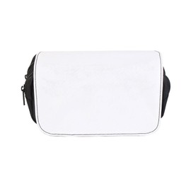 Chashaobo 2 PCS Sublimation Printable Blank Pencil Case Pen Bag Customizable Cosmetic Bag with Zipper DIY Custom Blank Makeup Bags Bulk Travel Toiletry Bag for Storage (Black)