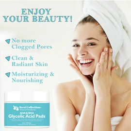 Premium Glycolic Acid Peel Pads 35% AHA for Dark Spots, Acne Scars, Skin Texture Improvement, Anti Aging- Reduce Age-Spots with Vitamin B5, Vitamin C, Vitamin E, Exfoliating Pads for Face - 50 Count