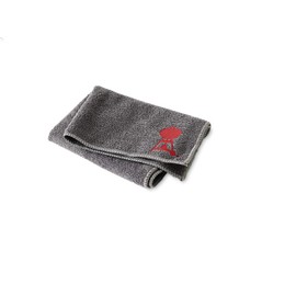 Weber Microfibre Cloth | Large Microfibre Cleaning Cloth | Weber Barbecue Accessories | Suitable for Use on Any Barbecue Grill – 1pc, Grey (17689), 25.0 x 6.0 x 9.0 cm