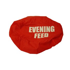 Horse/Pont Feed Bowl Bucket Elasticated Cover - EVENING RED