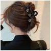Crystal Heart Rhinestone Love Heart Hair Claw Clamp French Strong