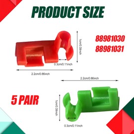 Tecledsn 5Pair Tailgate Handle Rod Clip, Left and Right Handle Rod Door Lock Clip Replacement 88981030 88981031, Compatible with Chevy Silverado GMC Sierra