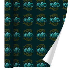 GRAPHICS & MORE Blue Seahorse with Kelp Gift Wrap Wrapping Paper Rolls
