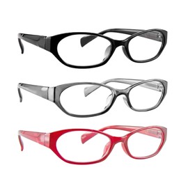 Reading Glasses – 9502HP- 3 PK – Red Gray Black – 3.25