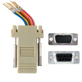 ANMBEST 10PCS DB9 Male Female Ethernet Adapter, 9 Pin Serial Port Male Female to RJ45 Ethernet LAN Extend Modular Converter (5PCS Male + 5PCS Female)