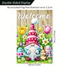 Happy Easter Bunny Gnome Garden Flag 12x18 Double Sided Small