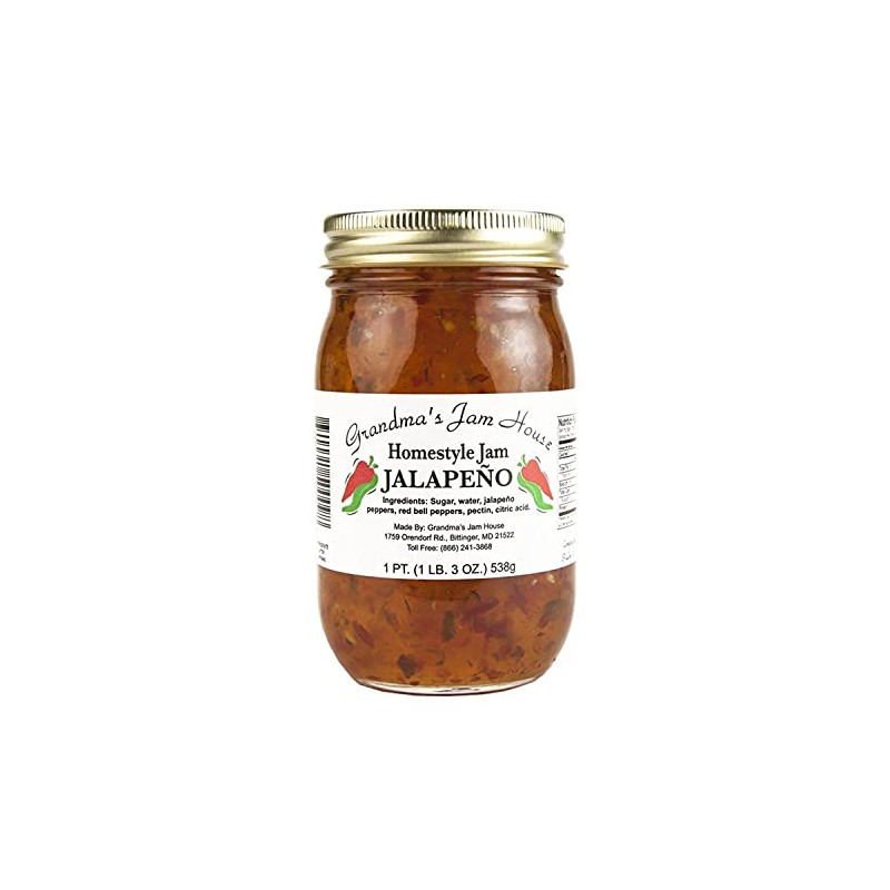 Homestyle Jalapeno Jam - One Pint - Grandma's Jam House