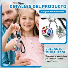 DOUAD Llavero Balón De Fútbol Pelota Metálico Giratorio Recuerdo Deportivo Torneo 2026 Edición Especial Regalo Coleccionable Para Fans Aficionados Mochila Llaves Carro Accesorios Souvenir Parejas