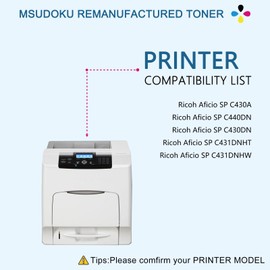Msudoku SP C430 C440DN Toner Cartridges Compatible for Ricoh SP C430 SPC430