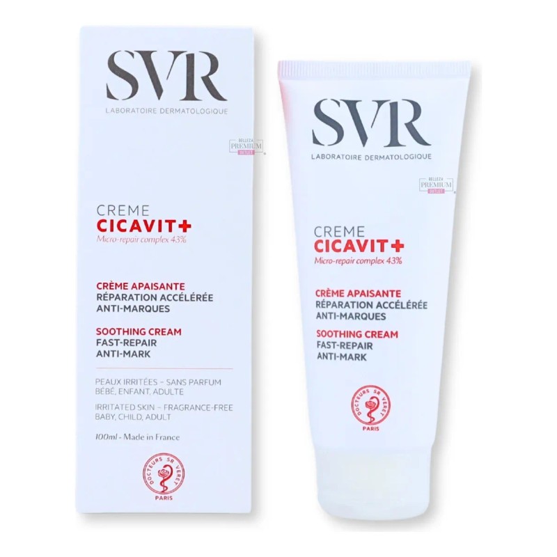 Svr Cicavit Crema Facial Reparadora Libre Parabenos 100ml Piel Irritada