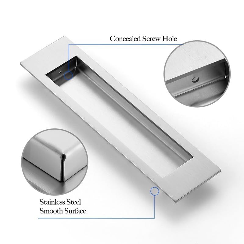 Ravinte Sliding Closet Door Handles Flush Pulls Recessed Finger Pulls