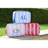 Custom Monogram Makeup Bag - Bag Color: Blue+White